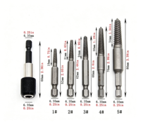 Kit de 11 extracteurs de vis et forets à rotation gauche pour vis cassées