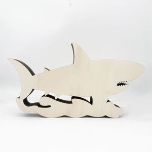 Uionen Nouvelle Tirelire en Bois Artisanale en Forme de Requin, Citrouille, Ananas – Ornements Décoratifs pour la Maison et le Bureau - Product Image 4