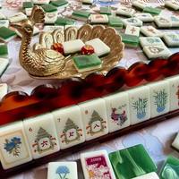 Set Mahjong Mewah Modern 160 Ubin Warna Hijau Zamrud Laris Manis Untuk Pasar AS