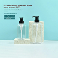Bouteilles d'emballage de lotion en plastique PET transparent 300/500 ml, impression sérigraphique, couleur personnalisée, OEM/ODM disponible pour la douche