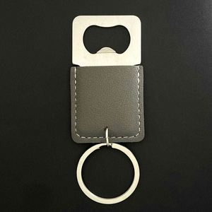 Regalo Personalizado para Padrinos de Boda, Recuerdos de Fiesta, Llavero de Acero Inoxidable Portátil con Grabado Láser, Abridor de Botellas de Cuero Sintético - Product Image 5