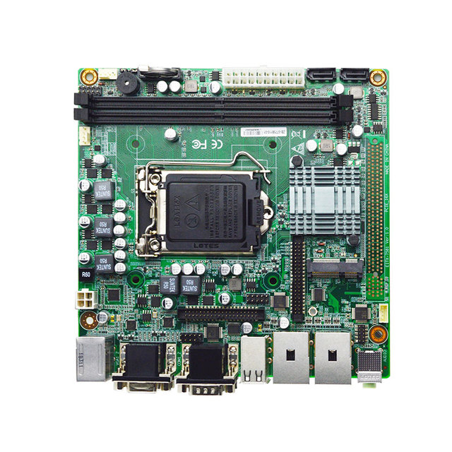 Intel LGA 1151 Socket 2 DDR4 RAM Mini ITX Motherboard Supports Core I3/i5/i7 CPUs Double 2 VGA 2 Ethernet Ports Desktop Use New