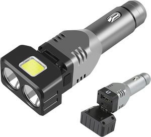 12V xe sạc <span class=keywords><strong>LED</strong></span> flash ánh sáng kép Head nhôm Magnetic <span class=keywords><strong>COB</strong></span> làm việc ánh sáng với phá búa cho trường hợp khẩn cấp sửa chữa - Product Image 1