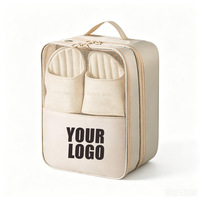 Sac à chaussures de luxe Qetesh avec fermeture éclair, résistant à l'eau, poche pour chaussures de tennis, pochette de rangement quotidienne pour les voyages, convient à 3 paires de chaussures