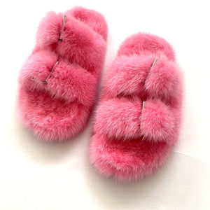 Che scorre di Nuovo modo di disegno <span class=keywords><strong>Donna</strong></span> Vera Pelliccia Diapositive Delle Donne di Lusso della pelliccia del <span class=keywords><strong>visone</strong></span> pantofole - Product Image 2