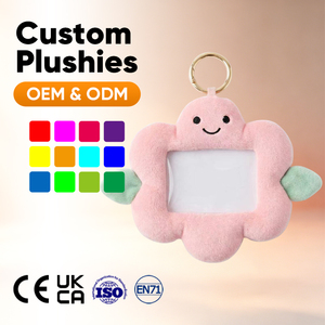 Adorabile Porta Fotocard Personalizzato a Forma di Gatto Viola, Peluche Super Morbido Ricamato, Portachiavi con Custodia per Carte - Product Image 2