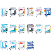 Chariot à médicaments avec séparateurs réglables et tiroirs codés par couleur, verrouillage central, grande capacité pour les médicaments infirmiers