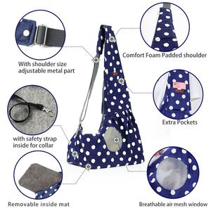 กระเป๋าเป้สะพายหลังสำหรับใส่สุนัขทำจากโพลีเอสเตอร์มีสายสะพายไหล่สำหรับสุนัขและแมวกลางแจ้งพิมพ์โลโก้ตามสั่ง - Product Image 5