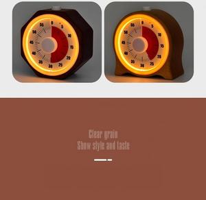 Temporizador Visual de Madera con Luz Nocturna LED, Temporizador de Cuenta Regresiva Recargable de 60 Minutos, Herramienta de Gestión del Tiempo Silenciosa <span class=keywords><strong>para</strong></span> el Estudio de Niños - Product Image 6