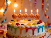 Mini bougies d'anniversaire en forme de ballon de basket pour les amateurs de sport, décoration de gâteau pour fête d'anniversaire, baby shower