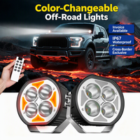 Projecteur de travail LED 24W 72W multicolore 5 modes 24 LED 3W IP67 10-30V DC 12V 24V pour camion, chariot élévateur, AGV, engins de génie civil, 4x4, tout-terrain