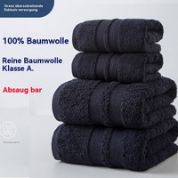 Ensemble de serviettes, coffret cadeau, salle de bain, serviettes personnalisées, coton éponge avec logo, microfibre pour cheveux, 60x90, bambou