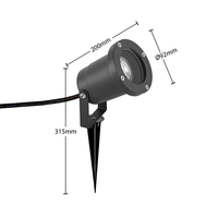 Abat-jour en verre à tête réglable en aluminium moulé sous pression moderne pour jardin à pointes gu10