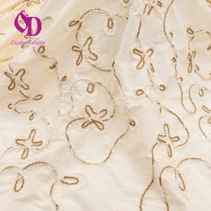 Tops à manches longues élégants 100% coton <span class=keywords><strong>avec</strong></span> broderie de fleurs à 4 pétales Connexion de <span class=keywords><strong>cordon</strong></span> de corde élégante pour accessoires de mariage - Product Image 1