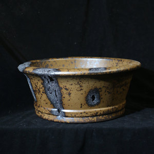 Pot à bonsaï rond en bois de Zisha, fait à la main, style Zen Wabi Sabi, grand pot classique - Product Image 2