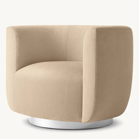 Ensembles d'ameublement de luxe OEM Chaise pivotante Austin Base en métal Module de salon Canapé simple Fauteuil souple tout compris