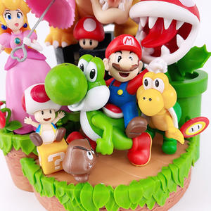 Dibujos animados Mari y <span class=keywords><strong>Luigi</strong></span> figura de acción princesa melocotón estatua de plástico Bowser Toad Yoshi Lakitu Pvc juguete para colección niños adultos - Product Image 6