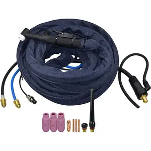 2023 new design WP-18FV-25 WP18FV TIG Welding Torch Complete With Flexible Gas Valve Head Water Cooled 350Amp 25Feet 7.6M