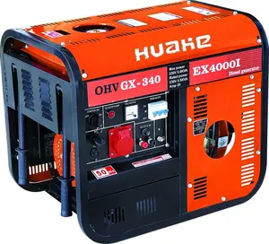small diesel generator 2kva, key start generator with iron welding machine