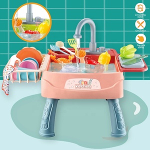 Giocattoli per <span class=keywords><strong>Lavastoviglie</strong></span> Finta per Bambini, Set da 30 Pezzi, Gioco da Cucina con Tavolo ad Acqua per Divertimento in Famiglia - Product Image 1