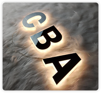 BRANDNEWSIGN Fabricant de panneaux lumineux rectangulaires 3D personnalisés en acrylique avec cadre rétroéclairé pour enseignes de bâtiment, logos d'entreprise, intérieur
