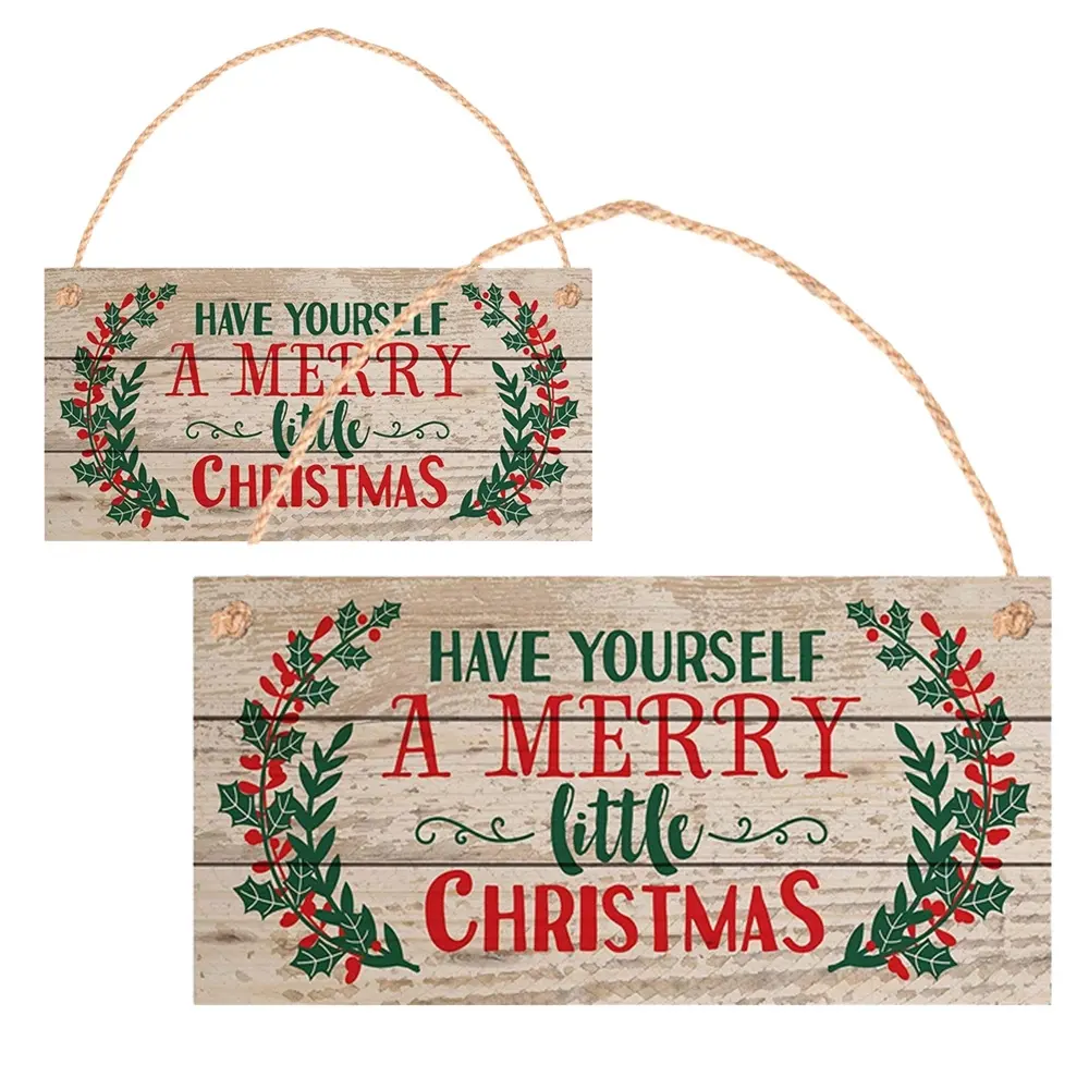 Christmas decoration listing printing plate home twine shop door hanging welcome card pendant UV