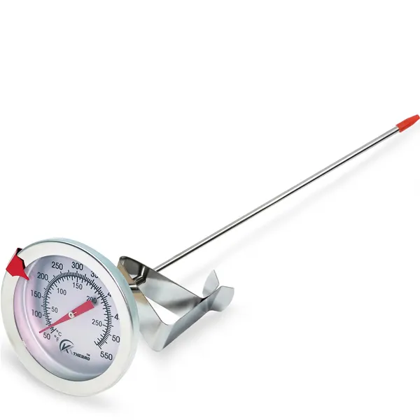 12" Mechanical Meat Thermometer Instant Read, Long Stem Stainless Steel Deep Fry Thermometer