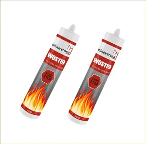 Selantes de silicone à prova de fogo de alta temperatura, selante retardador de fogo resistente ao calor branco/vermelho/preto