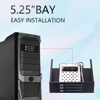 Rak HDD SSD Mobile Enclosure Logam Internal Tanpa Tray, Chassis Komputer SATA Hot Swap 2.5 Inch Grosir Pabrik Unestech