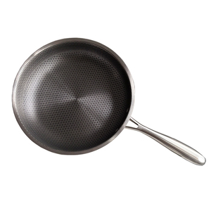 Poêle à frire en acier inoxydable nid d'abeille personnalisée <span class=keywords><strong>Meisite</strong></span>, wok antiadhésif de haute qualité - Product Image 1