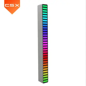 새로운 자동차 사운드 제어 라이트 RGB 음성 활성화 음악 리듬 앰비언트 라이트 32 LED 18 색 자동차 홈 장식 램프