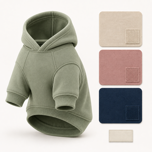 Sudadera con Capucha para Perro de Color Sólido, Tejida, Cómoda, Estilo Casual, para Todas las Estaciones - Product Image 2