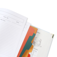 Kit de classeur personnalisable pour recettes, 3 anneaux, feuilles mobiles, en lin, agenda quotidien et mensuel, planificateur de repas familial, carnet de notes