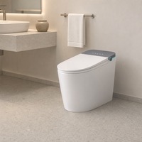 WC intelligent chauffant certifié CE, allongé, à siphon en S, électrique