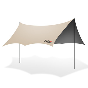 Beishanlang Outdoor <b>Sun</b> Shelter Titanium Black Glue Butterfly Shape Full <b>Shade</b> Camping Tent 5-8 Person Aluminum Alloy Pole - Product Image 5