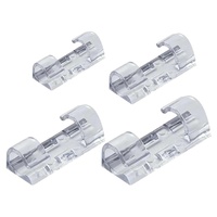 120 clips de câble transparents pour la gestion des câbles, support de câble pour TV, PC, organisateur de câbles de bureau