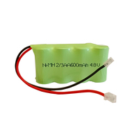 Paket Baterai Isi Ulang 4.8V 400mAh NiMH AA 2/3 Kabel 4-Kawat dengan Colokan Universal untuk Mainan RC Lampu Darurat LED