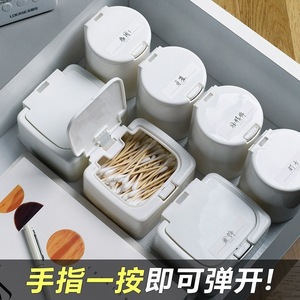 Mini Desktop Organizer <b>With</b> <b>Lid</b> Double Compartment Stackable Storage <b>Box</b> For Stationery And <b>Small</b> Items - Product Image 5