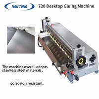 Machine à colle chaude semi-automatique efficace de 720 mm pour emballage de cartons en papier et caisses en bois, 220 V, garantie 1 an, occasion
