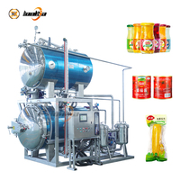 Stérilisateur à immersion horizontale pour aliments pour animaux, jus, lait, aliments en conserve, stérilisation automatique à la vapeur, autoclave