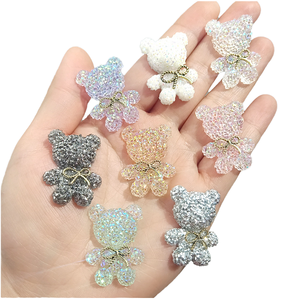 CECE CECE-CJM-0019 Pinza de Pelo y Accesorios para Funda de Teléfono con Diseño de Oso de Resina Colorida con Lazo Completo de Dibujos Animados, Modelo de Moda DIY - Product Image 4