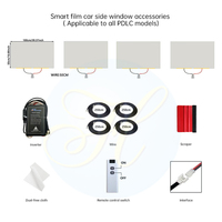 Película Inteligente Autoadhesiva Conmutable por Control Remoto Eléctrico PDLC para Ventanas de Vidrio PET, Tinte Negro para Automóviles X4