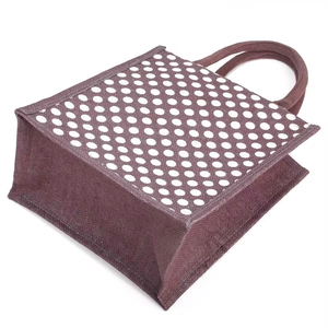 Bolsa de Yute Ecológica Impresa con Asas Largas, Diseño Alegre, Reutilizable para Llevar Comida, Compras y Uso Diario - Product Image 5