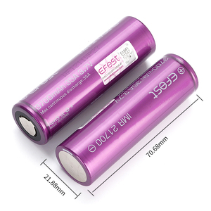 인기 판매 전기 자전거/스쿠터 리튬 배터리 팩 Efest 21700 3700mAh 35A <span class=keywords><strong>3</strong></span>.7V 리튬 이온 배터리 - Product Image 2