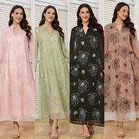 Abaya de Dubaï 2026, élégante et luxueuse, brodée de perles, robe de soirée pour femmes, robe d'Aïd