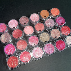 กลิตเตอร์ประกายแวววาวผงทาเล็บสีชมพูแวววาวผงอายแชโดว์แบบหลวมแบบวีแกน - Product Image 1