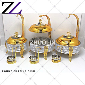 Thiết kế mới nhất 8L Đảng thiết bị đám cưới chafing món ăn với treo nắp phục vụ tự chọn thực phẩm ấm hơn container Set chaffing món ăn - Product Image 6