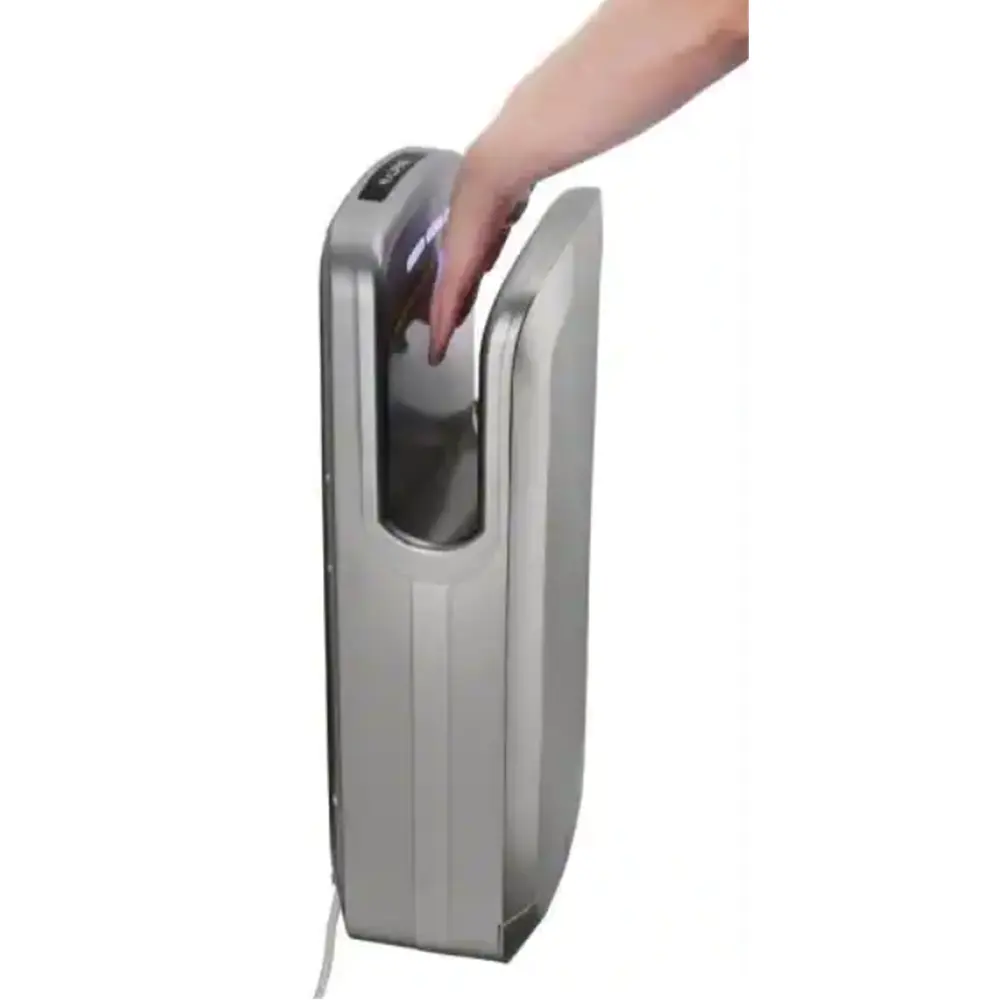Asciuga mani a getto elettrico ultra-veloce, igienico e pratico con coperchio in ABS e serbatoio di raccolta dell'acqua.