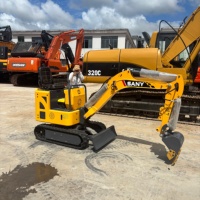 Mini-excavatrice SANY SY15U d'occasion en bon état, petite pelle sur chenilles Sany SY15U pour la construction agricole et urbaine
