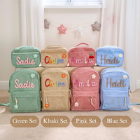 Cadeaux en dropshipping : Sac à dos scolaire personnalisé tissé à la main pour enfants, cadeau d'anniversaire, grand sac à dos personnalisé avec nom